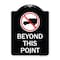 Signmission No Truck No Truck Graphic Beyond This Point Heavy-Gauge Aluminum Sign, 24" x 18", BW-1824-23562 A-DES-BW-1824-23562 - alternate 1